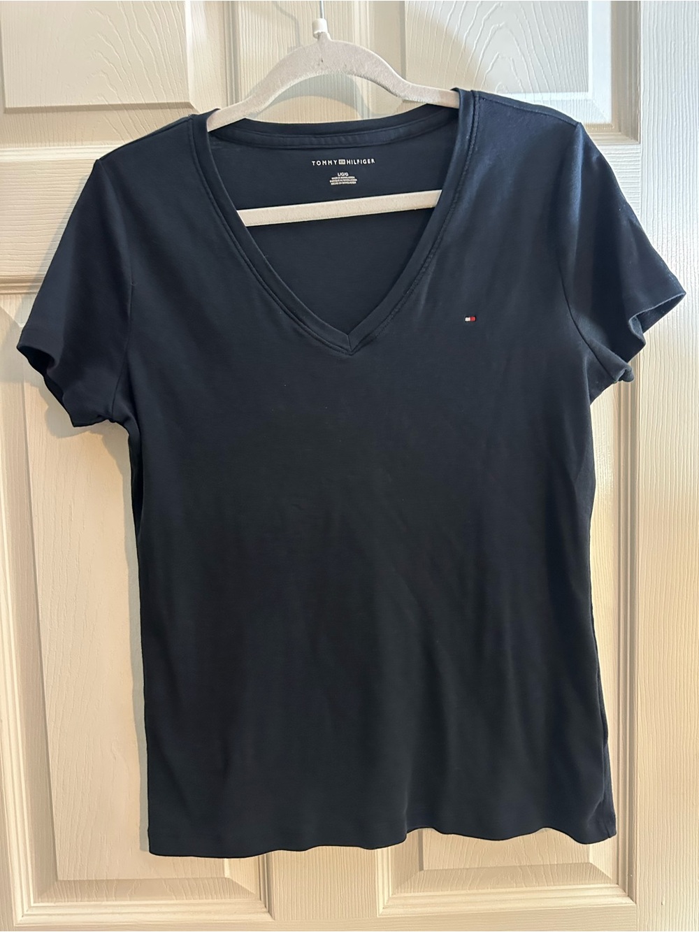Tommy Hilfiger Navy V-Neck Short Sleeve Tee
